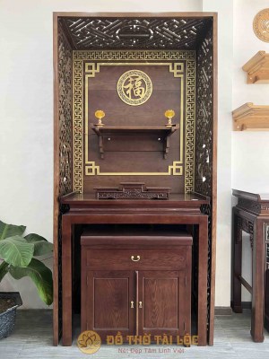 Bàn Thờ Chung Cư Gỗ Sồi CC001