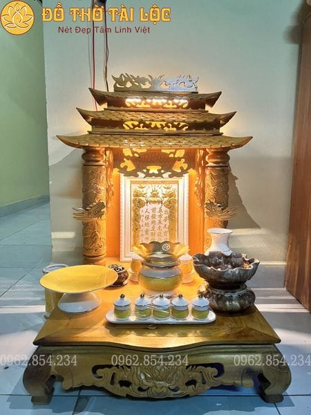 Lắp đặt Bàn thờ Thần Tài tại Cẩm Châu, Hội An, Quảng Nam