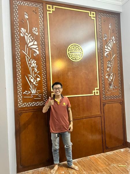Phòng thờ gỗ thi công tại Tam Kỳ, Quảng Nam